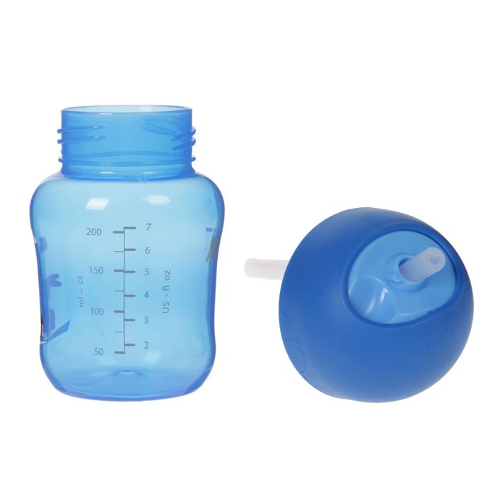 Чашка-поильник с трубочкой, 260 мл, от 12 мес., цвета МИКС