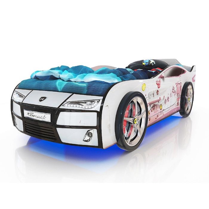 Кровать Kiddy white bears 700х1600 без подсветки