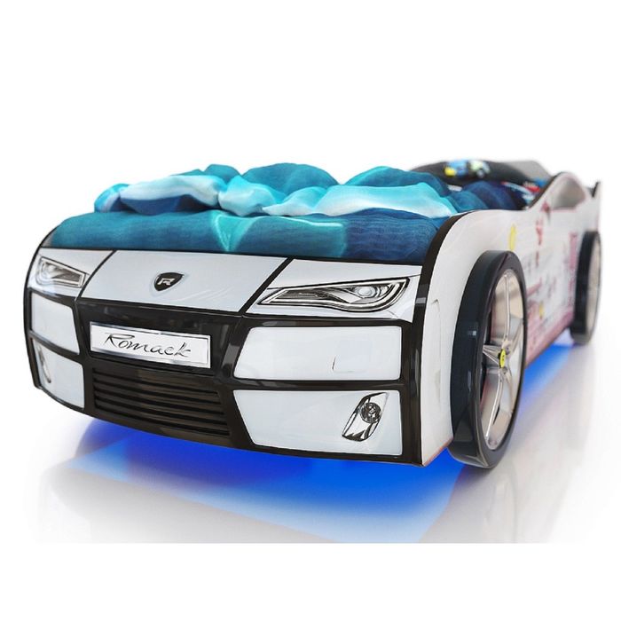 Кровать Kiddy white bears 700х1600 без подсветки