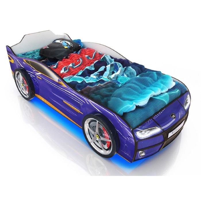 Кровать Kiddy blue 700х1600 с подсветкой