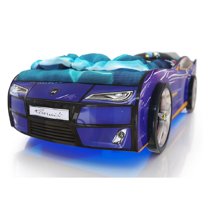 Кровать Kiddy blue 700х1600 с подсветкой