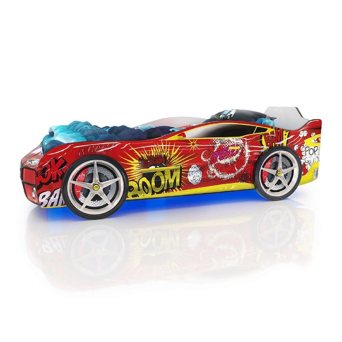 Кровать Kiddy red boom 700х1600 с подсветкой