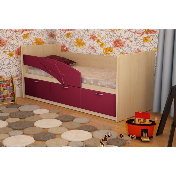 Кровать Дельфин без матраца Малина 800х2000