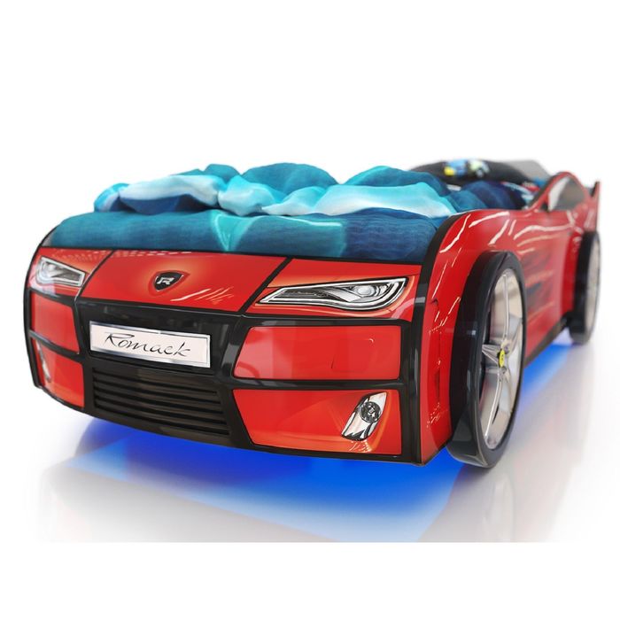 Кровать Kiddy red 700х1600 с подсветкой