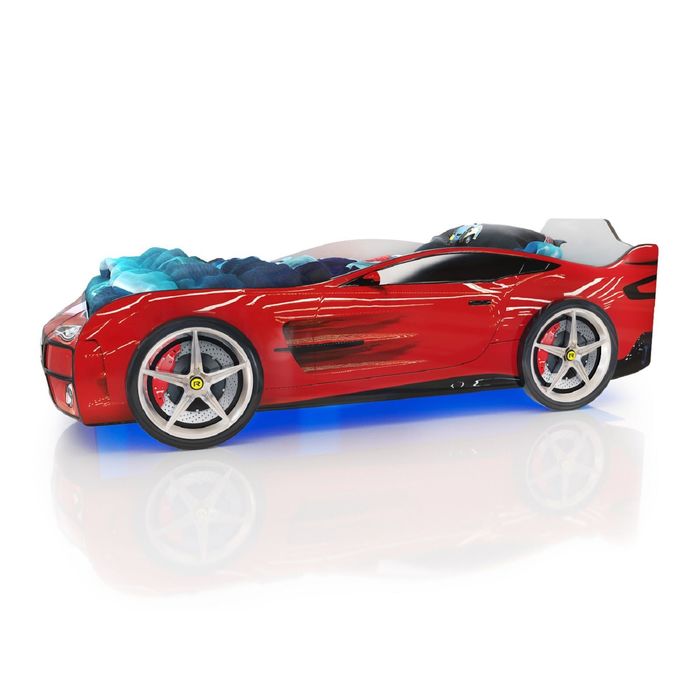 Кровать Kiddy red 700х1600 с подсветкой
