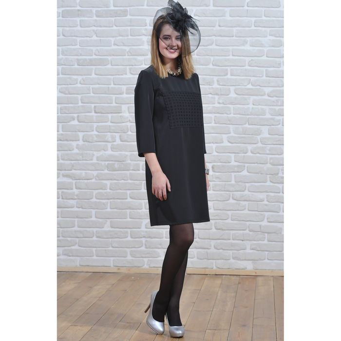 Платье женское 5843, размер 46, рост 164 см, цвет черный