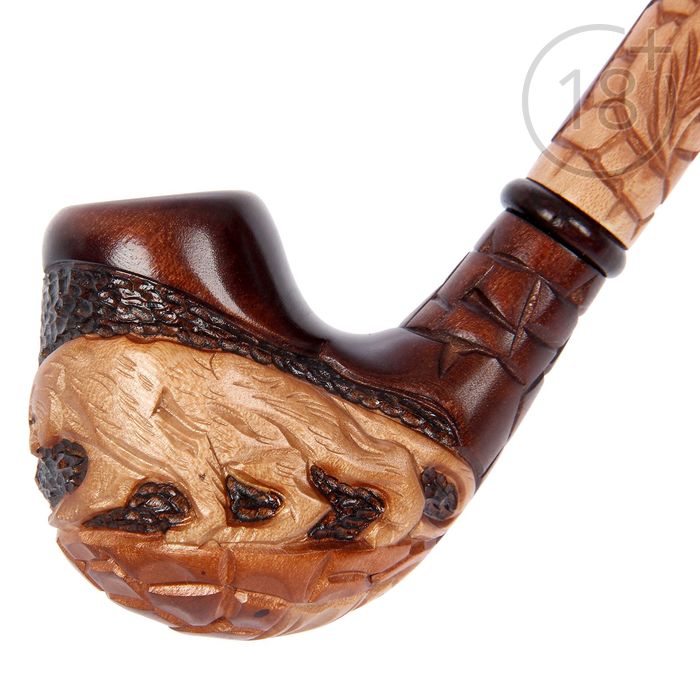 Трубка курительная "Гусар с кожей" пантера