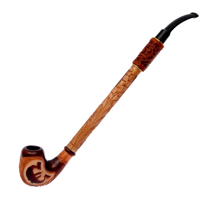 Трубка курительная "Гусар с кожей" евро