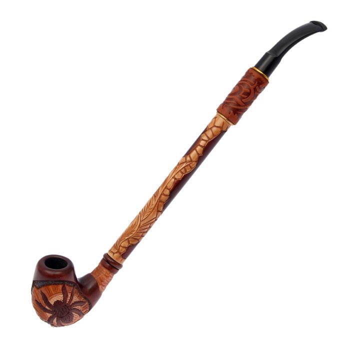 Трубка курительная "Гусар с кожей" паук