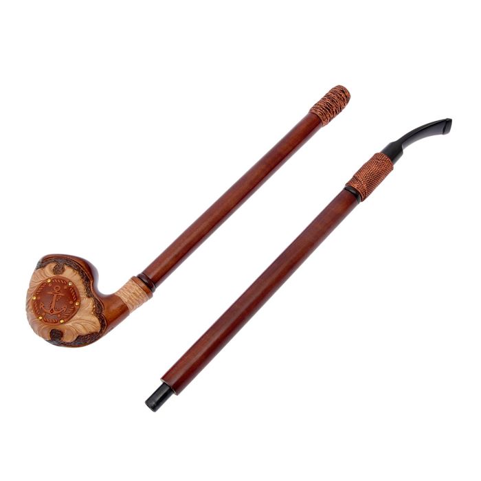 Трубка курительная "Орион" якорь кожа большой