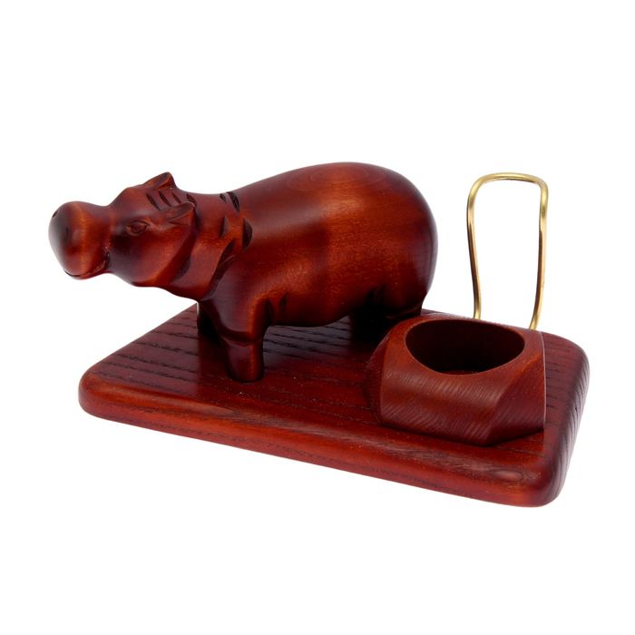 Подставка под курительную трубку со скульптурой "Бегемот"