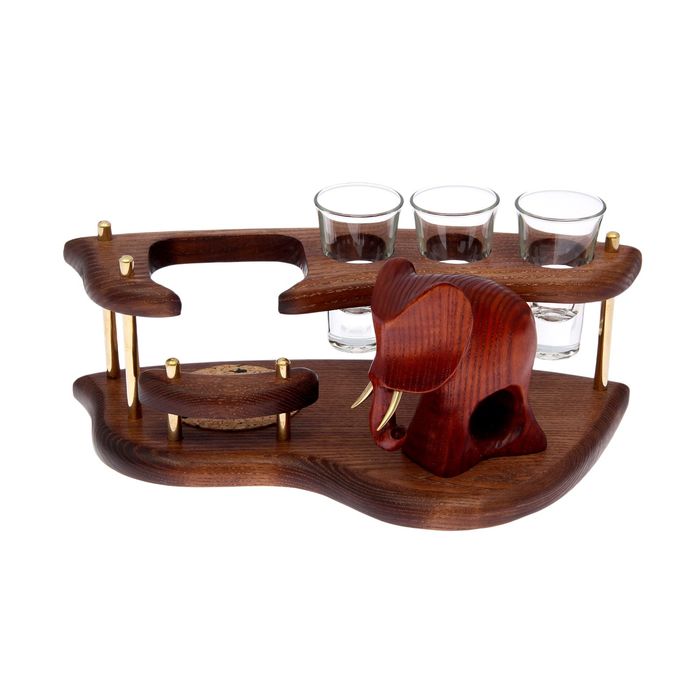 Мини-бар водочный "Слон" с тремя стопками по 95 мл