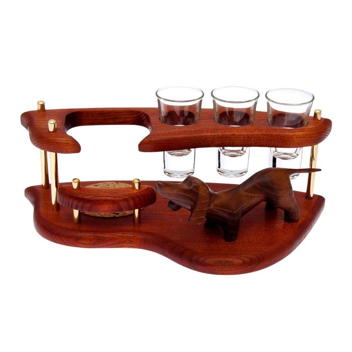 Мини-бар водочный "Такса" с тремя стопками по 95 мл