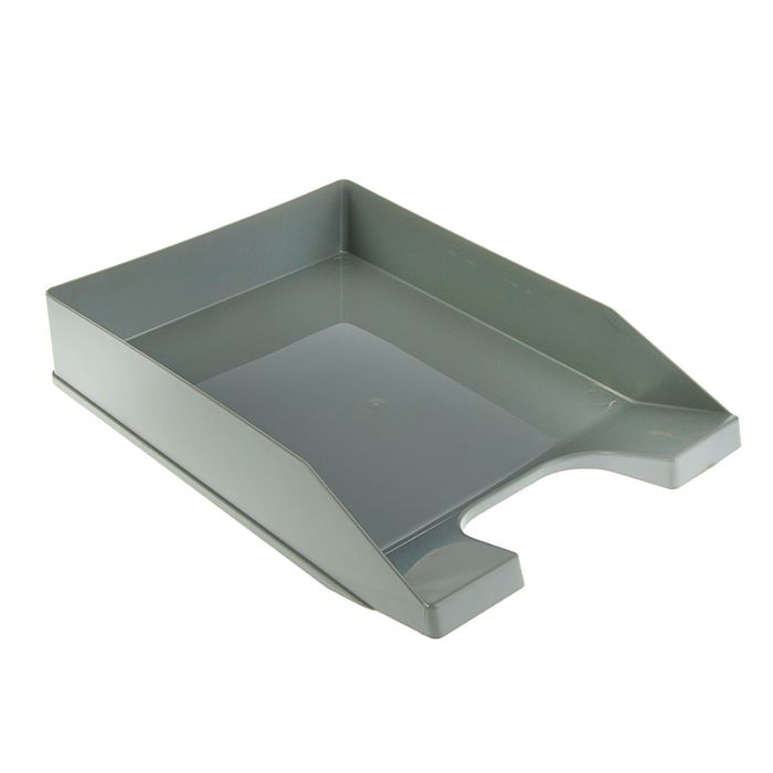 Лоток для бумаг горизонтальный "Стандарт", серый