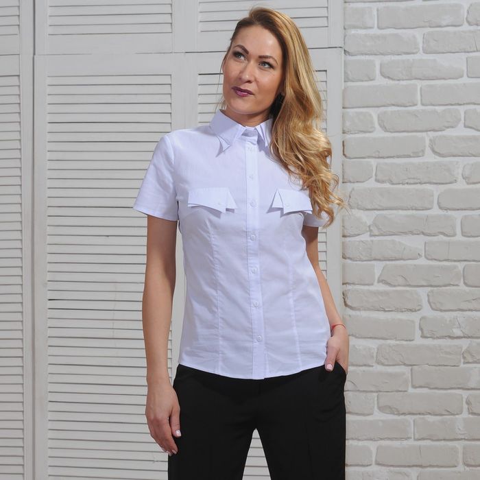 Рубашка женская 8055, размер 52, рост 164 см, цвет белый