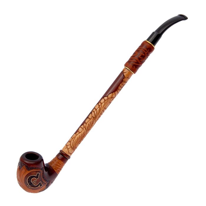 Трубка курительная "Гусар с кожей" евро