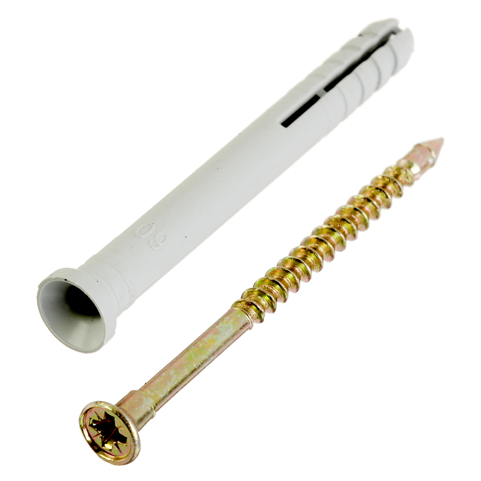 Дюбель-гвоздь TUNDRA krep, 6К60, потайная манжета, нейлон, в упаковке 100 шт.