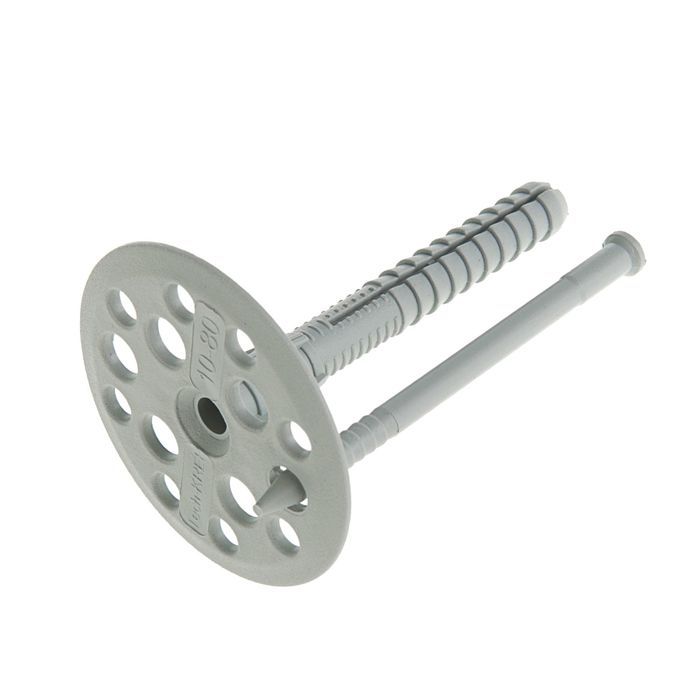 Дюбель для теплоизоляции с пластмассовым гвоздём TUNDRA krep, 10х80 мм, в пакете 50 шт.