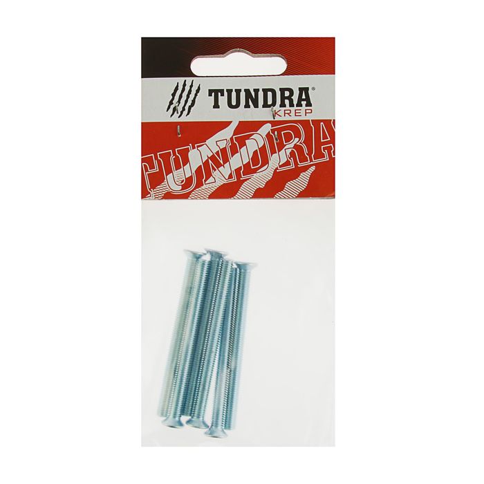 Винт DIN965 TUNDRA krep, с потайной головкой, оцинк. М5х60 мм, в пакете 6 шт.