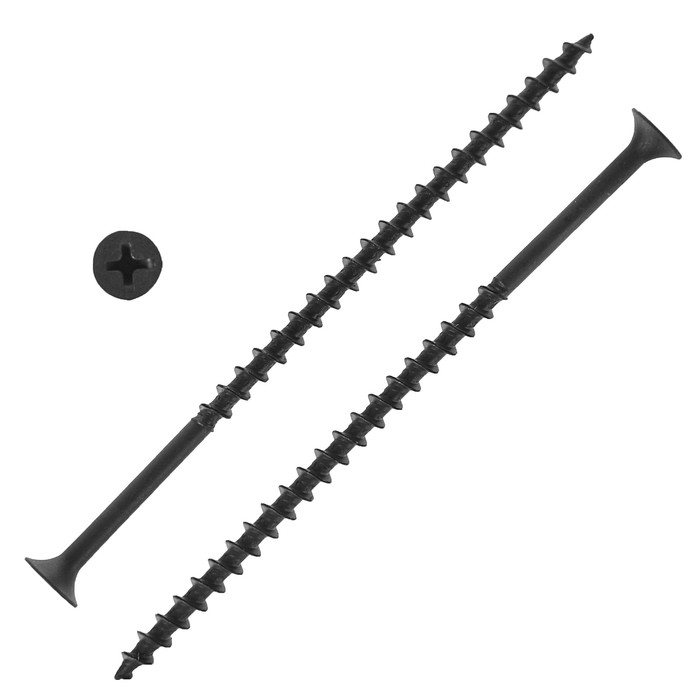 Саморезы по дереву TUNDRA krep, 4.2х90 мм, оксид, крупный шаг, 50 шт.