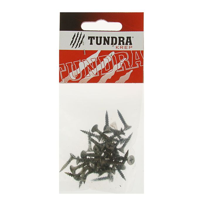Саморез по металлу TUNDRA krep, 3.5х19 мм, оксид, частая резьба, 40 шт.