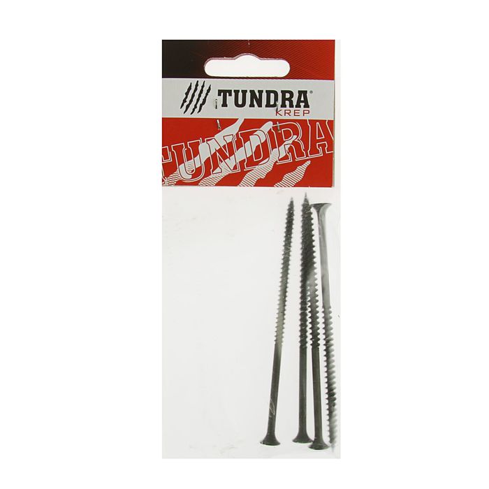 Саморез по металлу TUNDRA krep, 4.8х100 мм, оксид, частая резьба, 4 шт.