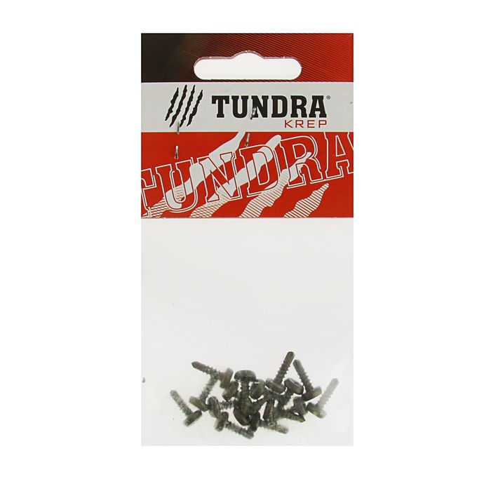 Саморез с полусферической головкой TUNDRA krep, 3.5х11 мм, сверло, 16 шт.