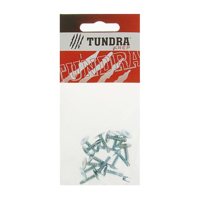 Саморезы с прессшайбой TUNDRA krep, 4.2х16 мм, сверло, 16 шт.