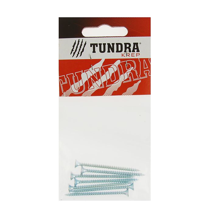 Саморезы универсальные TUNDRA krep, 3.5х50 мм, цинк, потай, 7 шт.