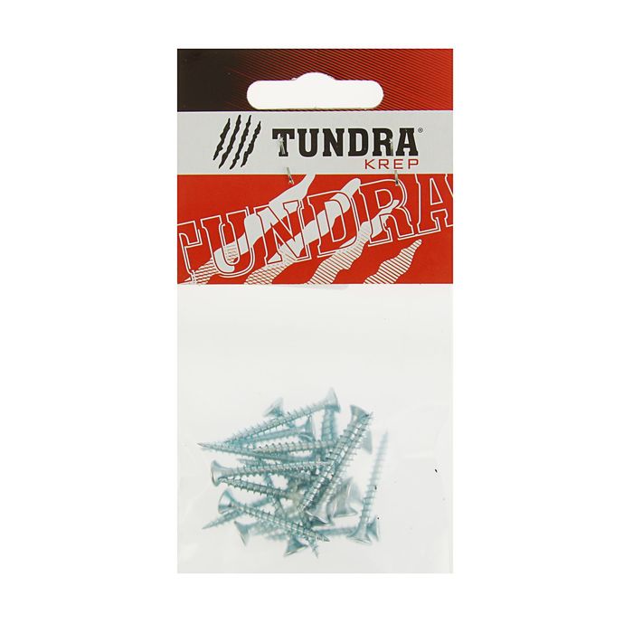 Саморезы универсальные TUNDRA krep, 3.5х30 мм, цинк, потай, 20 шт.