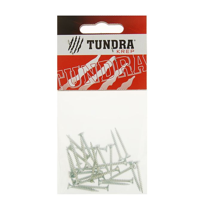 Саморезы универсальные TUNDRA krep, 3х25 мм, цинк, потай, 28 шт.