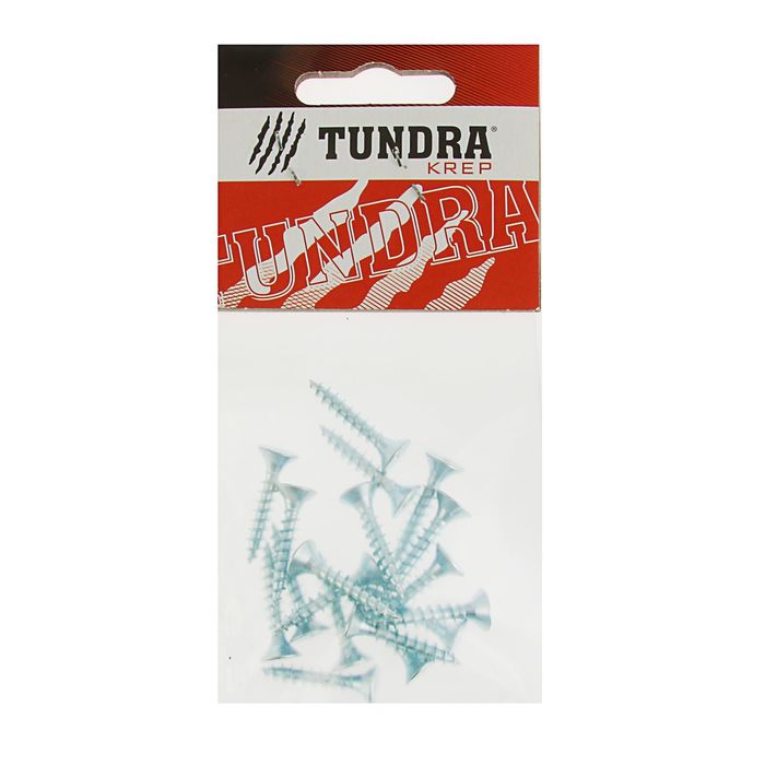 Саморезы универсальные TUNDRA krep, 4.5х25 мм, цинк, потай, 18 шт.