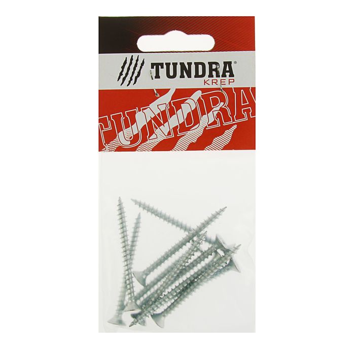 Саморезы универсальные TUNDRA krep, 4.5х50 мм, цинк, потай, 10 шт.