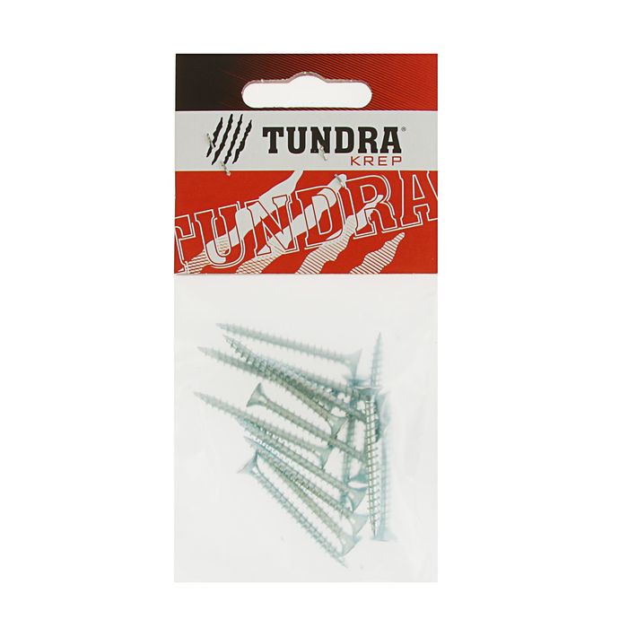 Саморезы универсальные TUNDRA krep, 4х40 мм, цинк, потай, 15 шт.