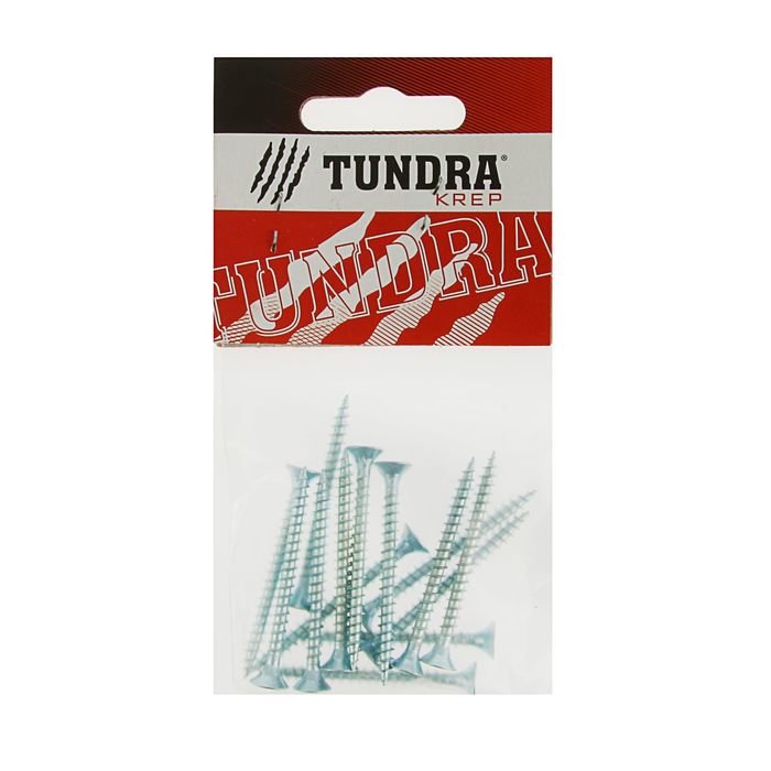 Саморезы универсальные TUNDRA krep, 4х45 мм, цинк, потай, 14 шт.