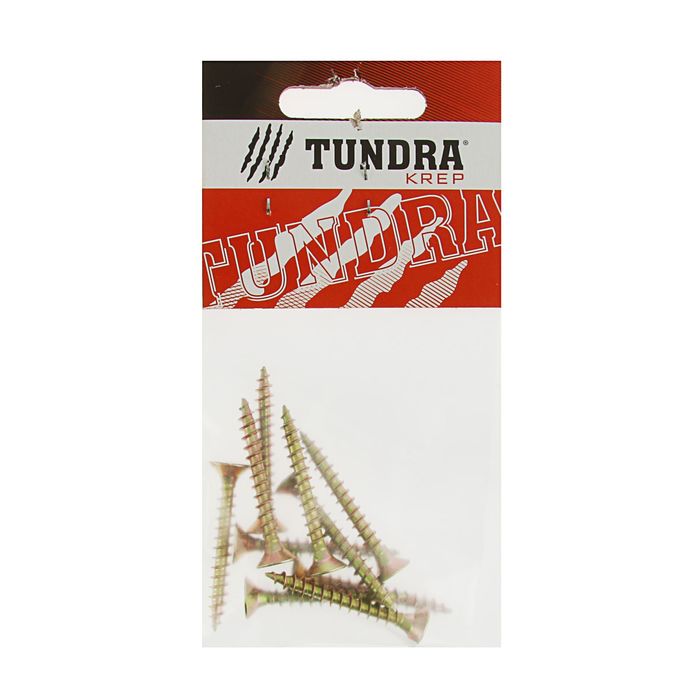 Саморезы универсальные TUNDRA krep, 5х40 мм, жёлтый цинк, потай, 10 шт.