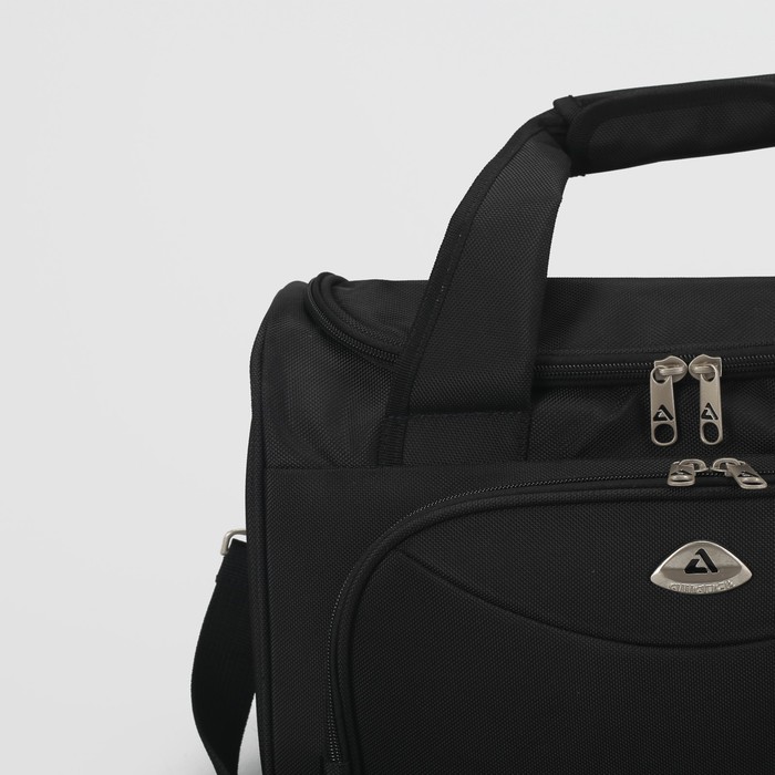 Сумка дорожная, 41 × 22 × 27,5 см, отделение на молнии, карман, регулировочный ремень, цвет чёрный