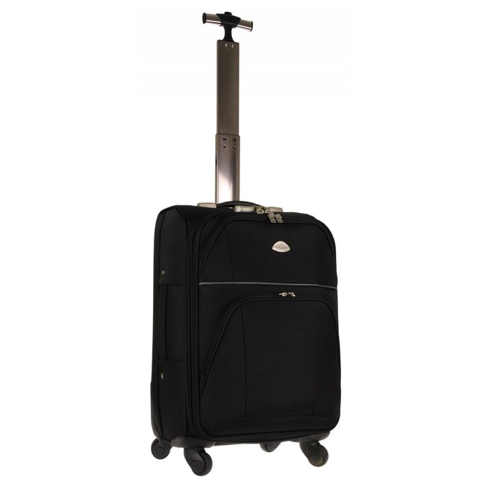 Чемодан на молнии, 1 отдел, кодовый замок, 3 наружных кармана, цвет тёмно-серый