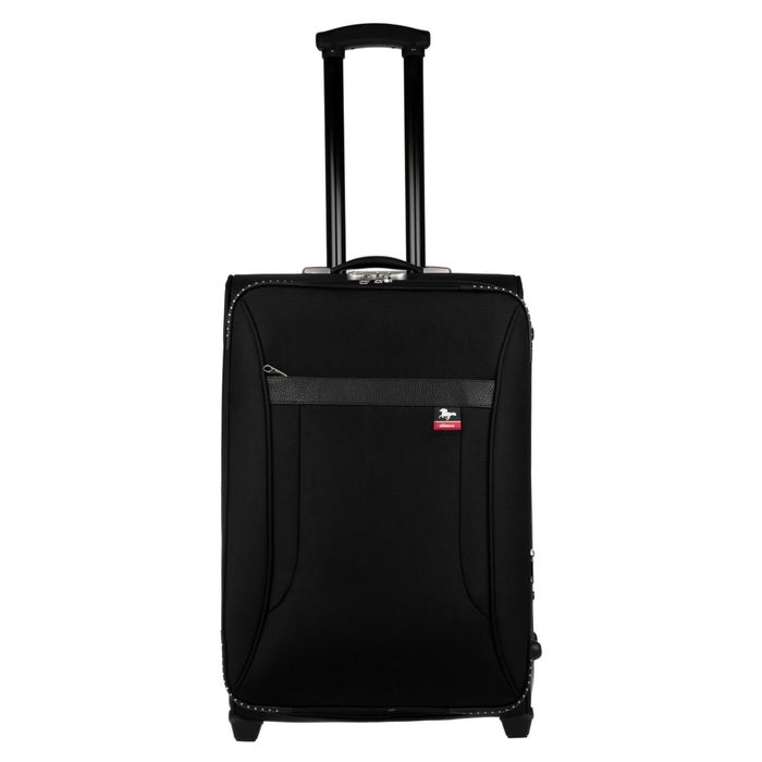 Чемодан-трансформер на молнии, 1 отдел, кодовый замок, 2 наружных кармана, цвет чёрный