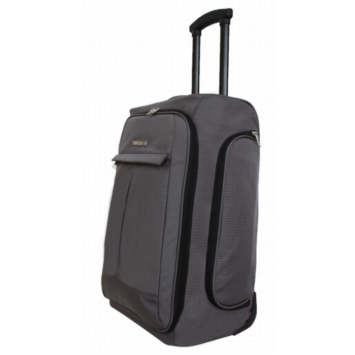Чемодан на молнии, 1 отдел, 3 наружных кармана, цвет тёмно-серый