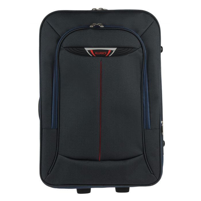 Чемодан на молнии, 1 отдел, кодовый замок, 3 наружных кармана, цвет серый