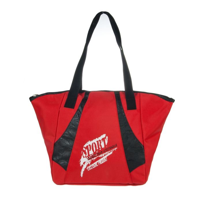 Сумка спортивная, 35,4 × 30 × 33,6 см, отделение на молнии, карман, цвет красный