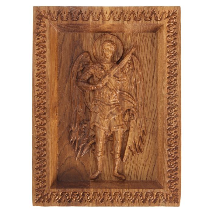 Резная икона "Святой Архангел Михаил"