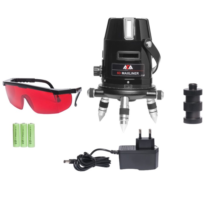 Нивелир лазерный 6D Maxliner ADA, проекции 3 гор./4 верт./отвес, диапазон 10м/50м, кейс