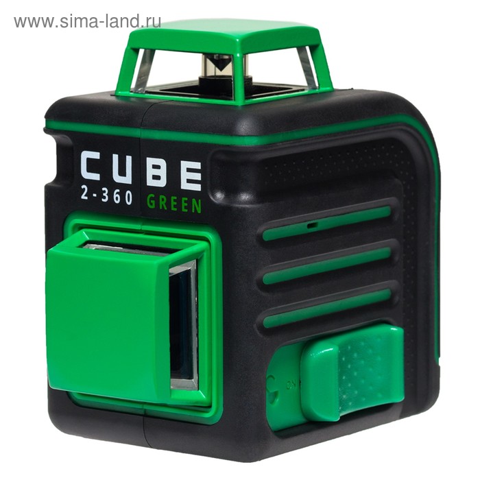 Нивелир лазерный ADA Cube 2-360 Home Green Ultimate Edition, 20/70 м, ±3 мм/10 м, 2х360° нивелир лазерный ada cube 360 а00446 ultimate edition 20 70 м ±0 3 мм м 360° 160°