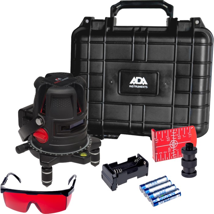 Нивелир лазерный PROLiner 2V ADA .точность мм/м ±2/10, 4хАА/1,5, 3 линии,1отвес, 5/8"