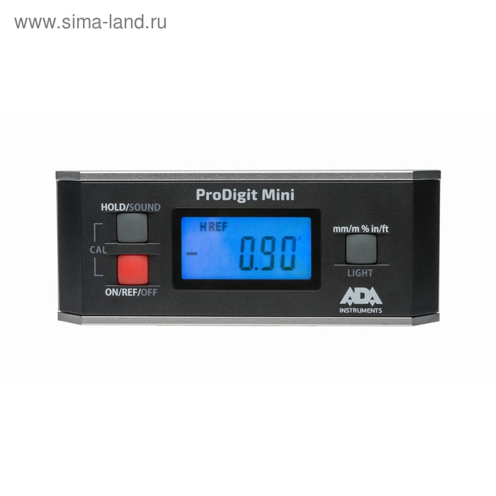 Уровень электронный ProDigit Mini ADA, AAAx2, разрешение 0.05°, точность ±0.15°, чехол уровень ada prodigit rumb а00481