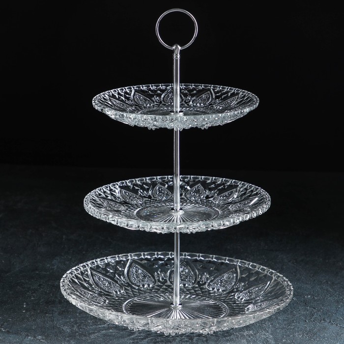 Блюдо "Забава", 3 яруса 25/20/18 см