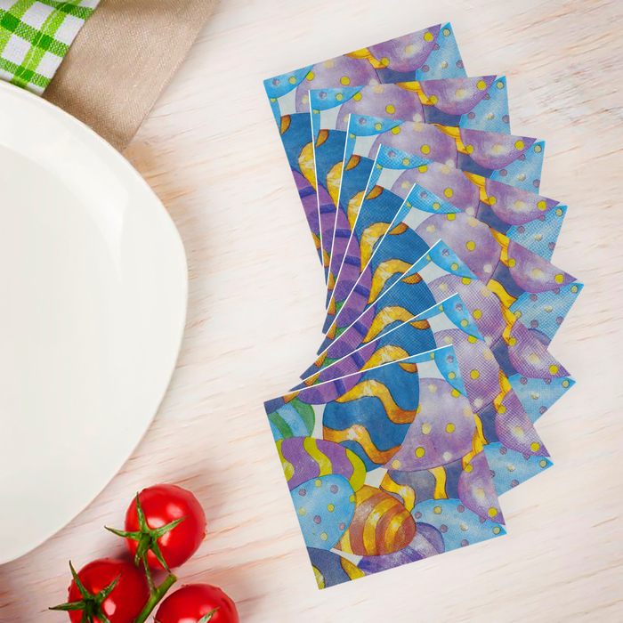 Салфетки бумажные "Раскрашенные яйца", набор 20 шт., 33 × 33 см