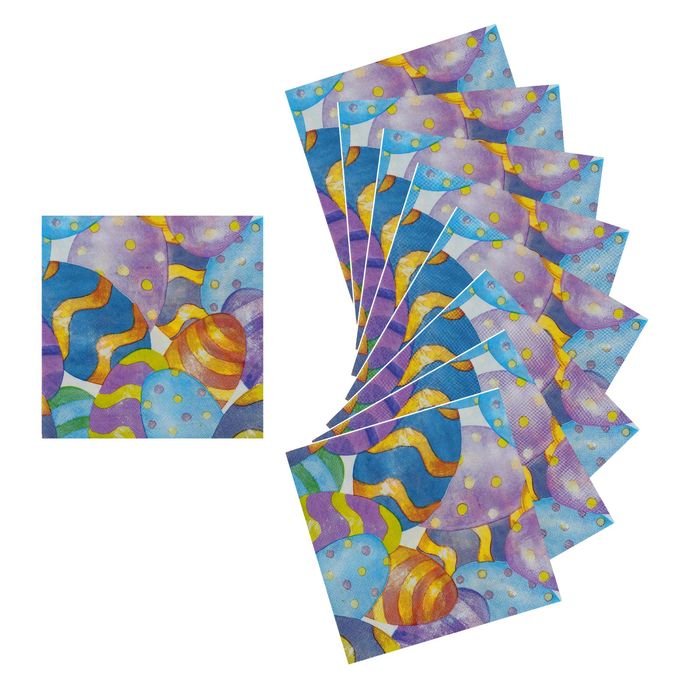 Салфетки бумажные "Раскрашенные яйца", набор 20 шт., 33 × 33 см